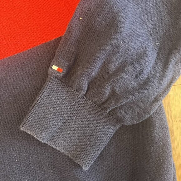Tommy Hilfiger Sweater Men Large Blue Logo Long Sleeve Casual Pullover - Picture 4 of 4